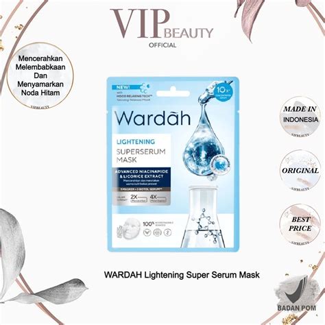 Jual Wardah Lightening Super Serum Mask Ml Shopee Indonesia