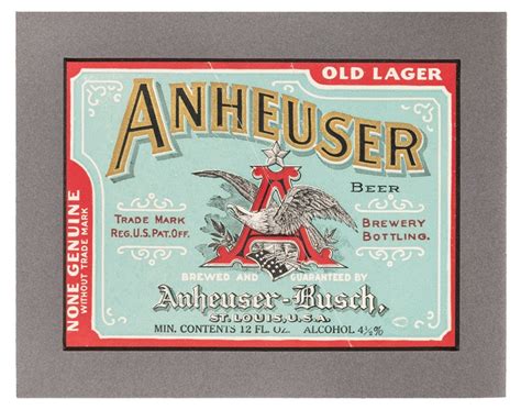 Lot Detail Collection Of Anheuser Busch Beer Labels And Advertisements