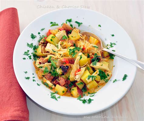 My Carolina Kitchen Spanish Style Chicken And Chorizo Stew