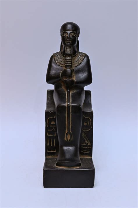 Egyptian Art Statue of God Craftsmen Ptah Large Heavy Stone Made in ...