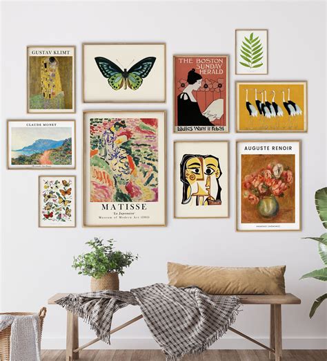 Eclectic Gallery Set Of 10 Digital Prints Aesthetic Room Decor Gallery Wall Set Maximalist Wall