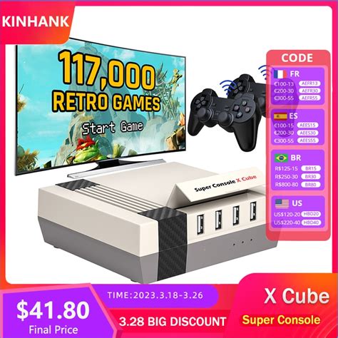 Kinhank Super Console X Cube Video Game Console Gb Up To