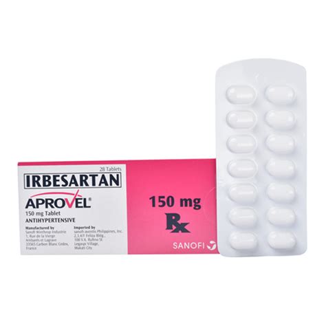 Aprovel 150mg 1 Tablet - St. Joseph Drug - Online Store