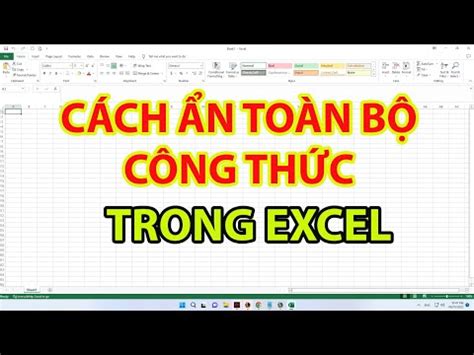 Cách Ẩn Công Thức Trong Excel Cách Giấu Công Thức Trong Excel 2023