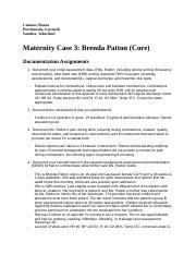 Maternity Case Study Brenda Patton S Labor Assessment Course Hero