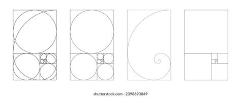 Golden Ratio Template Set Balance Harmony Stock Vector Royalty Free