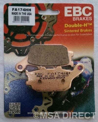 Ebc Sintered Rear Disc Brake Pads Fits Kawasaki En650 Vulcan S 2015 To