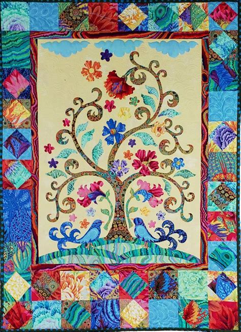 Tree Of Life Light Background Quilt Kits Quilts Earth Quilt