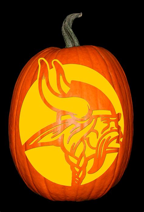 Printable Vikings Pumpkin Stencil