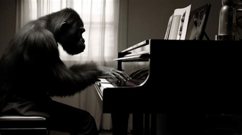 Premium Ai Image The Gorilla Plays The Piano Animal And Classical