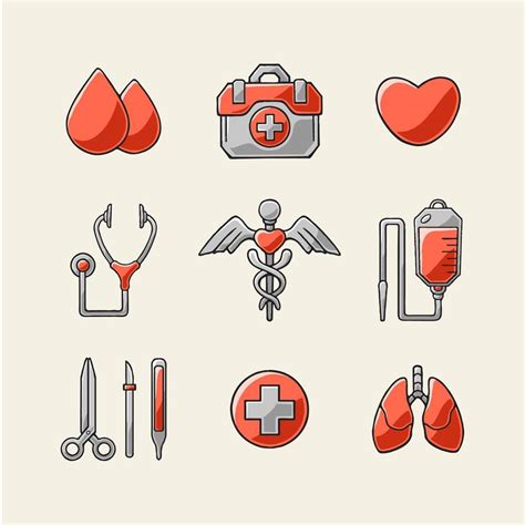 Medical items for health 43193639 Vector Art at Vecteezy