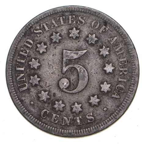 First Us Nickel Shield Nickel Us Type Coin Over Years