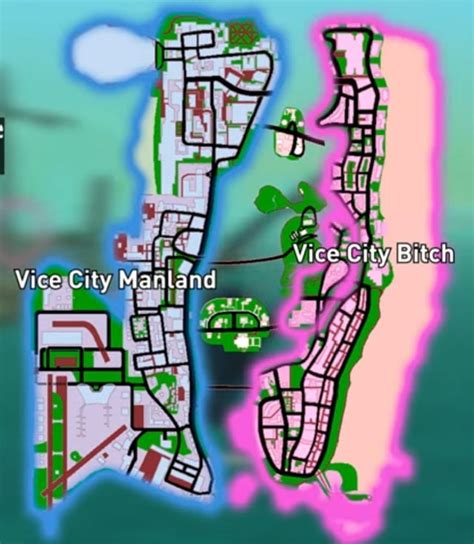 Gta Vice City And Vice City Stories Map Rgta6new