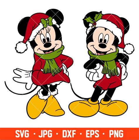 Christmas Mickey And Minnie Svg Christmas Svg Disney Christm Inspire