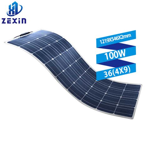 Light Weight Easy Carry W W Monocrystalline Semi Flexible Solar