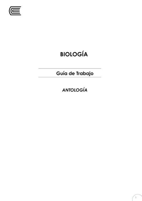 Biolog A Gu A De Trabajo Antolog A Salim Yazmany Palomino Martinez