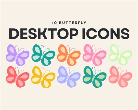 10 Butterfly Desktop Folder Icons for Mac - Etsy