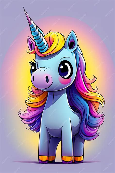 Premium Photo Cute Unicorn Cartoon Character