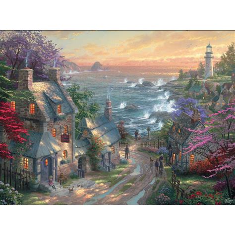 Thomas Kinkade - The Village Lighthouse | Designers | Puzzle Master Inc