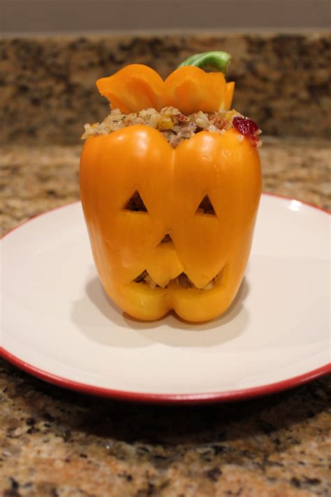 Halloween Jack O Lantern Stuffed Peppers From Ferra