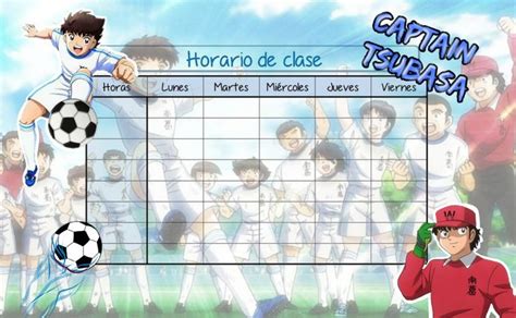 Plantilla Horario Captain Tsubasa Photo Lucas Barbie