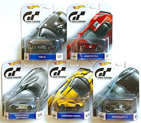 Hot Wheels Gran Turismo Retro Entertainment Set Of Ford Gt Corvette