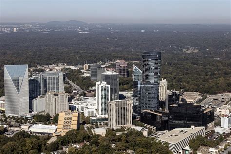 Aerial Photograph Of Atlanta Georgia Taken In October 2017 With A Focus On The City S