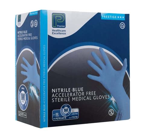 Gloves Sterile Nitrile Powder Free Box 50 Pairs