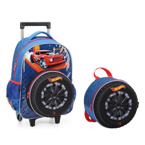 Mochila Rodinha G Escolar Hot Wheels Speed Club Luxcel Mochila