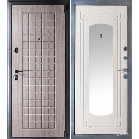 Купить Входные двери на заказ Дверь стальная + МДФ с зеркалом по низкой ...