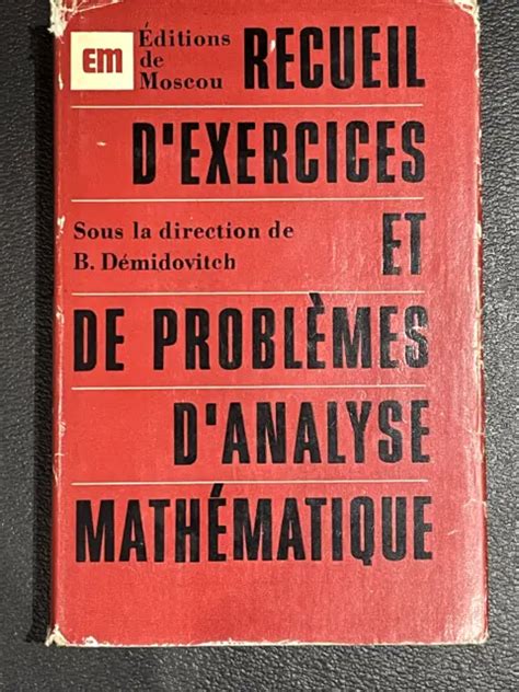 Recueil Dexercices Et De Probl Mes Danalyse Math Matique B