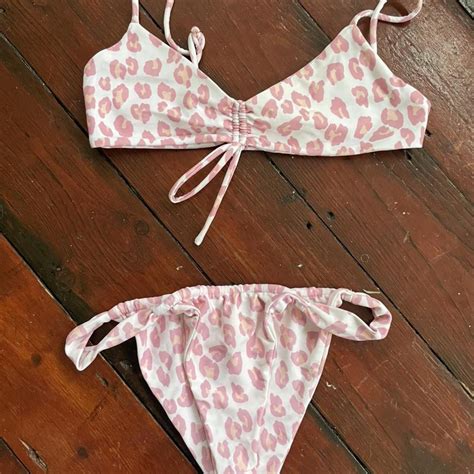 Brand New Pink Leopard Print Bamba Swim Bikini Depop