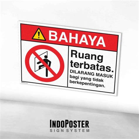 Jual Stiker Label Safety Sign Rambu K Ansi Ruang Terbatas Confined