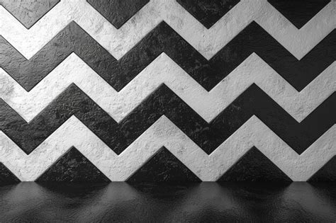 Premium Photo | Black and white background with zig zag shapes