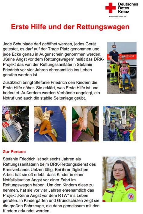 Infos vom DRK Erste Hilfe Kurs für Kinder 1000 Eichen