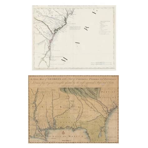 Two Important Th Century Maps Of The American South Lot March