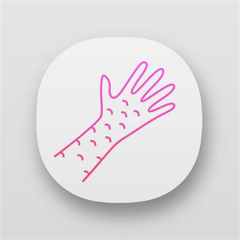 Skin rash, hives app icon. Urticaria, eczema, irritation UIUX user