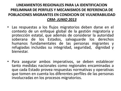 Lineamientos Regionales Para La Identificacion Preliminar De Perfiles Y