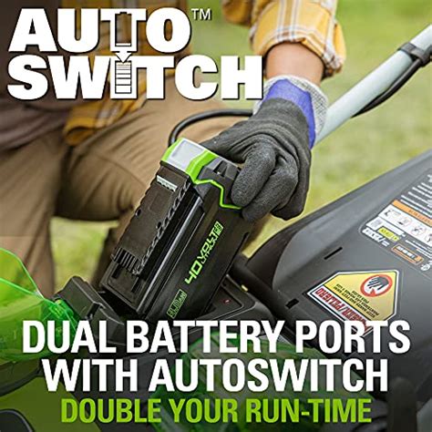 Greenworks 40v 20 Inch Cordless 2 In 1 Push Lawn Mower 4 0ah 2 0ah Battery And Charger