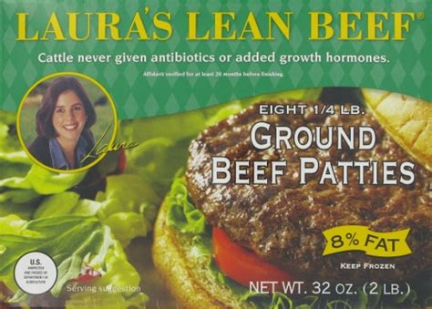 Lauras Lean Ground Beef Patties 2 Lb Kroger