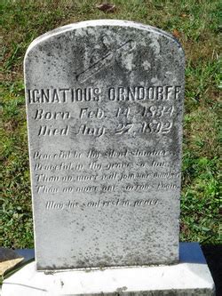 Ignatious Orndorff M Morial Find A Grave