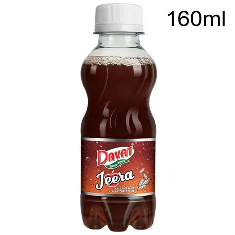 Black Davat Beverages 160ml Jeera Flavored Drink Liquid Packaging