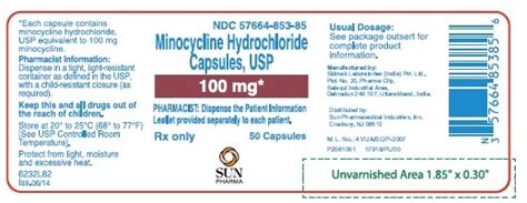 Minocycline Hydrochloride Sun Pharmaceutical Industries Inc Fda