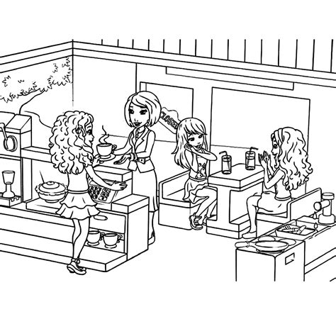 Desenho De Lego Friends Cafeteria Para Colorir Tudodesenhos