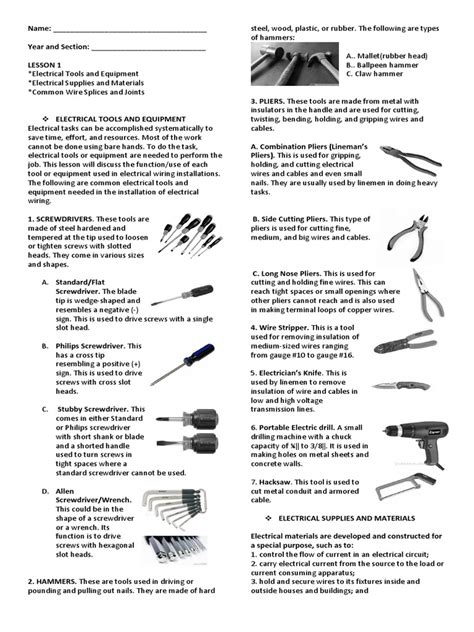 Lesson: Electrical Installation and Maintenance Grade 8 | PDF ...