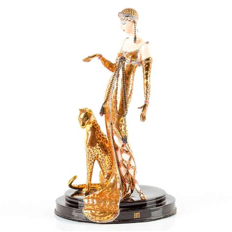 Sold Price Franklin Mint House Of Erte Figurine Ocelot April