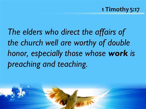 1 Timothy 5 17 The Church Well Are Worthy Powerpoint Church Sermon