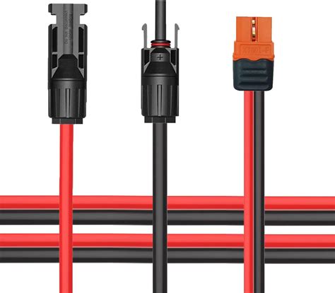 Gelrhonr Connecteur De Panneau Solaire Au C Ble Adaptateur Xt Awg