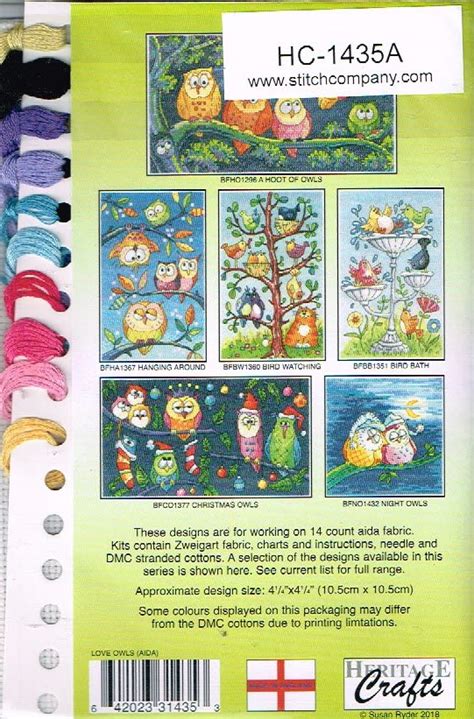 HERITAGE CRAFT BORDUURPAKKET LOVE OWLS 1435 A Tine S Hobby Techniek