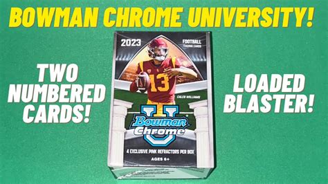 2023 Bowman Chrome University Football Blaster Box Opening Review TWO